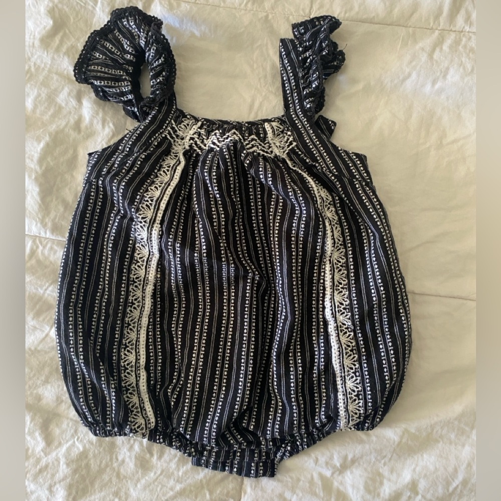 Black and White Bubble Romper